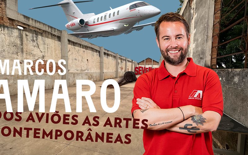Imagem Marcos Amaro, CEO da Amaro Aviation, comenta sobre aviação e arte